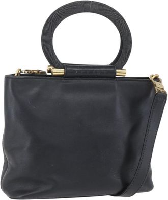 Celine Handbag Leather Black Leather Handbag (Pre-Owned)