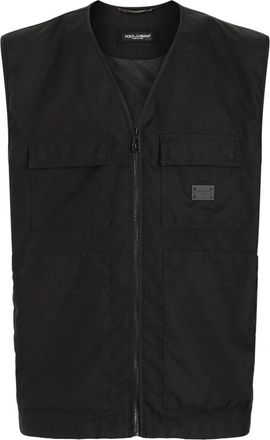 Dolce & Gabbana Stijlvolle Vest voor Mannen - Heren - Bodywarmers - Zwart - L - Jassen