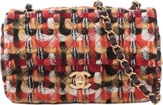 Chanel 2021-2025 Mini Rectangular Classic Tweed Single Flap crossbody bag - Veelkleurig