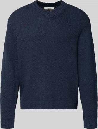 Selected Regular Fit Strickpullover aus reiner Bio-Baumwolle Modell ANGUS in Dunkelblau, Größe XXL