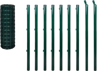 Berkfield Home Euro Fence Steel 10x1.5 m Green