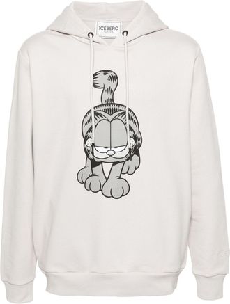 Iceberg garfield-print hoodie - men - Cotton - L - Grey