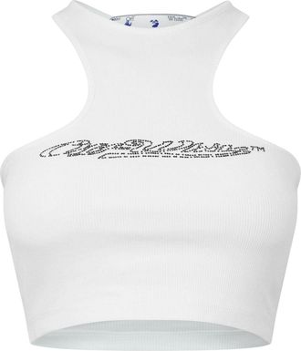 Off-white Off White Dames/Dames Relaxed Fit Tanktop (Wit)