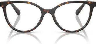 Tory Burch 53mm Cat Eye Optical Glasses in Tortoise at Nordstrom