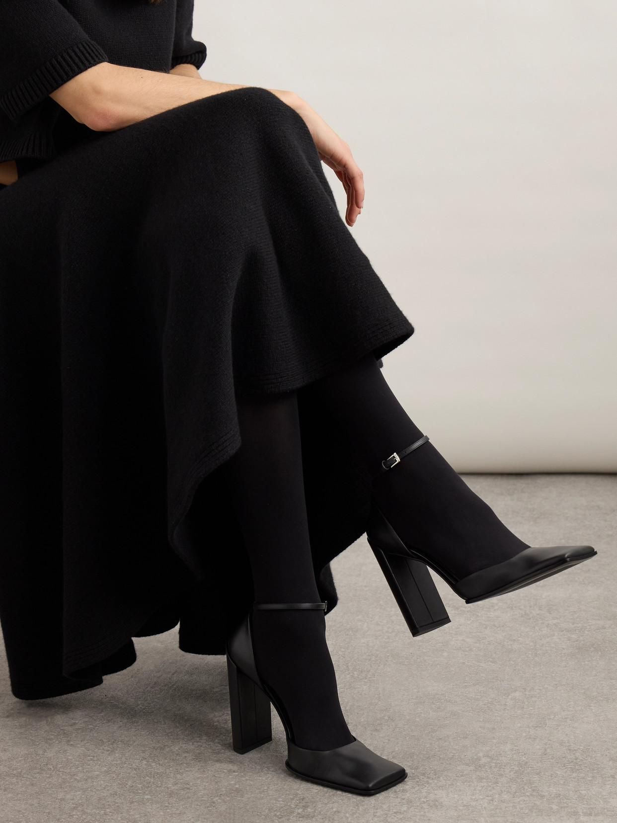 Alaia Alaïa Escarpins compensés Criss Cross en cuir verni