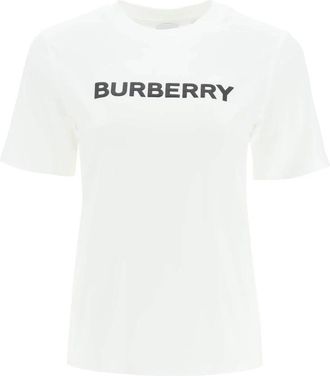 Burberry Logo Katoenen T-shirt - Dames - T-shirts - Wit - M - Katoen - Tops