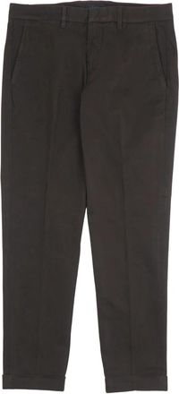 Fay Slim Fit Katoenen Gabardine Broek - Heren - Chinos - Bruin - W30 - Katoen - Broeken