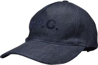 A.P.C. Cappello Eden in Canva blu di denim