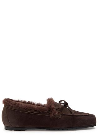 Aeyde Aeyde Jasper Shearling-lined Suede Loafers - Brown - 40 (IT40/ UK7)