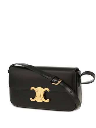 Celine 2020s Claude logo-closure mini bag - Zwart