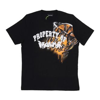 Disclaimer T-Shirts, male, Black, Size: XL Black Mens Choke Tee Cotton Shirt