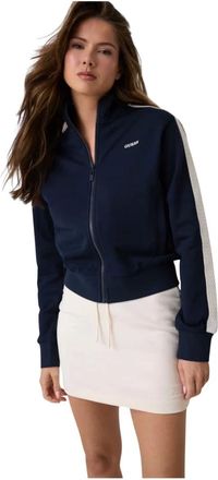 Guess Hoodies & sweatvesten, Dames, Blauw, S, Phoebe Full Zip High Neck