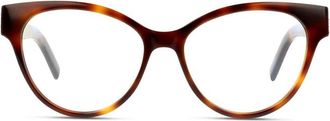 Saint Laurent Tortoiseshell Cat-Eye Eyeglasses - Havana