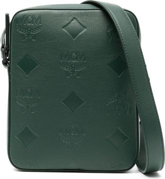 MCM mini Klassic monogram leather crossbody bag - unisex - Leather/Leather - OS - Green