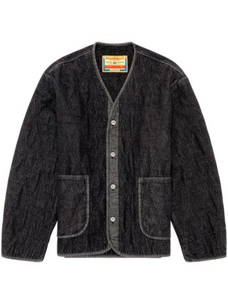 Diesel D-Boy jack met V-hals - Zwart