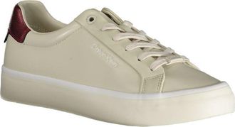 Calvin Klein Leather & Synthetic Sneaker - Beige