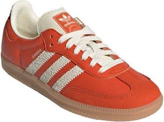 adidas Gender Inclusive Samba OG Sneaker in Orange/Cream White/Gum at Nordstrom, Size 7.5 Womens