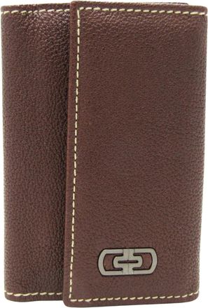 Bulgari Parentesi Brown Leather Wallet (Pre-Owned)