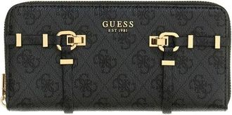 Guess Accessoires, Dames, Zwart, ONE Size, Leona Logo Slg Lrg Zip Around