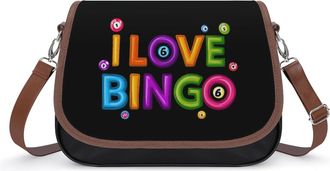 Generic I Love Bingo Fashion Womens Crossbody Bags Novelty Handbag Shoulder Bag Purse