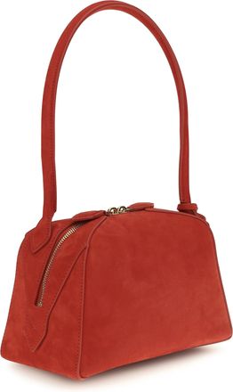 Alaia Womens Shoulder Bag Le Bouledogue Vivid Red Calf Leather