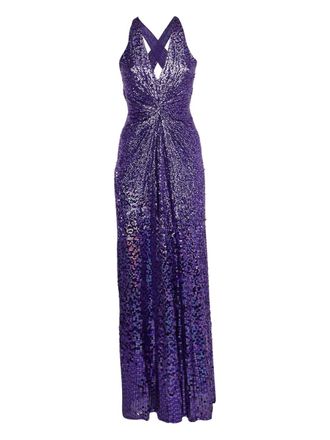 Jenny Packham Abito con scollo allamericana Pre-owned 2010 - Viola