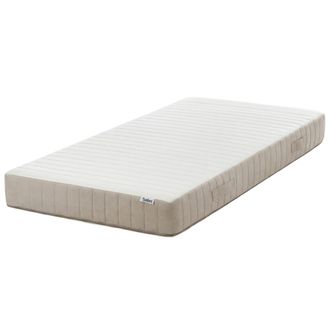 Beliani Colch&oacute;n De Muelles Ensacados Con Asas Relleno De L&aacute;tex Firmeza Media Funda Extra&iacute;ble 7 Zonas 90 X 200 Cm Springy