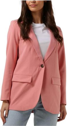 Object Object, Jassen, Dames, Roze, S, Polyester, Roze Blazer Lange Mouwen