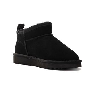 Aus Wooli Australia Australia Sheepskin Classic Ultra Mini Boots Airlie - Black - UK WOMEN 7/UK MEN 7