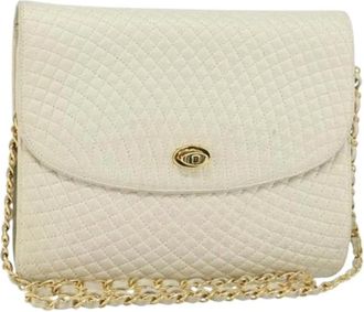 Bally Pre-owned Shoulder Bags, female, White, Size: ONE SIZE Pre-owned Leather Shoulder Bag