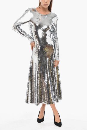Bottega Veneta Sequin Flared Tunic With Maxi Back Neckline Bottega Veneta