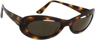 Chanel Pre-owned Accessories, female, Brown, Size: ONE SIZE Pre-owned Vintage Sunglasses