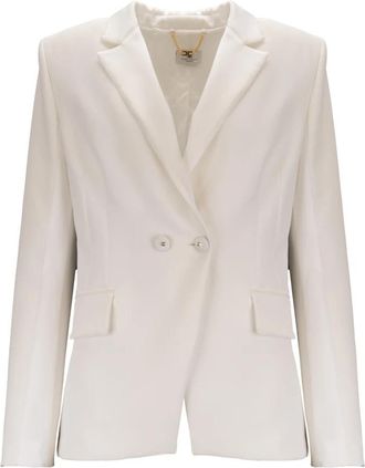 Elisabetta Franchi Blazers - Dames - Blazers - Wit - XL - Polyester - Jassen
