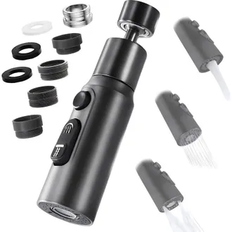 OEM Aireador De Grifo Giratorio 360&deg; - 3 Modos De Rociado - Ahorro De Agua - Filtro Antisalpicaduras - Adaptadores Para Grifos M20/m22/m24 - Crezuo