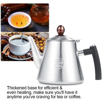 OEM Tetera De Acero Inoxidable De 1,2 L Para Estufa, Tetera De Vertido, Duradera, Anticorrosi&oacute;n, Con Mango De Silicona Resistente Al Calor Para El Hogar, 