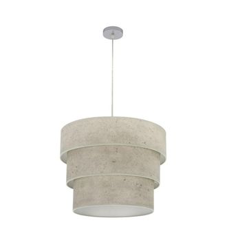 Fabrilamp Colgante Triple Smile 3xe27 Cromo/cemento Gris Regx50x50 Cm