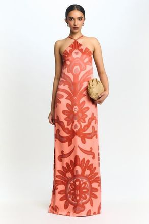 Diarrablu Aria Viscose Dress Elia in Elia Rose at Nordstrom, Size Xxx-Large