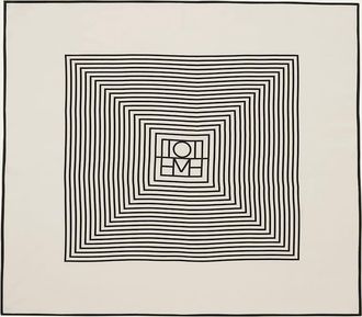 Toteme Centered Monogram Silk Square Scarf