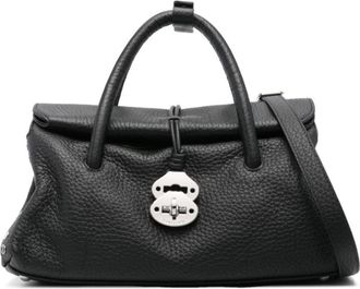 Zanellato Black Dotta Centauro small satchel bag