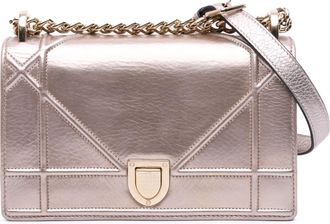 Dior Pre-owned Womens Caro Bag Quilted Leather - Tan - One Size