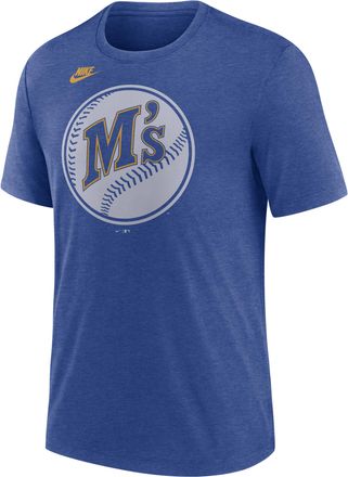 Nike Seattle Mariners Cooperstown Logo Nike Mens MLB T-Shirt in Blue | NJFDEX49S77-70U