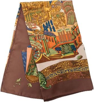 Herm&egrave;s Pre-owned Hermes L Atlantide Silk Scarf 90 Ladies H0GABMURAKANQL2K