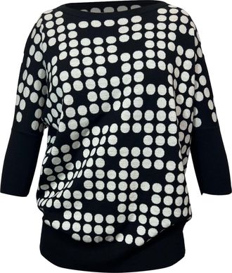 Akris Polka Dot Sweater in Black and White Wool