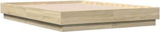 vidaXL Estructura de cama madera de ingeniería roble Sonoma 140x190 cm vidaXL