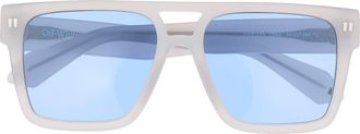 Off-white 56mm Springfield Shield Sunglasses in Light Grey/Blue at Nordstrom Rack