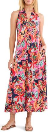 Nic+Zoe Kauai Garden Lorin Halter Neck Dress in Red Multi at Nordstrom, Size Xx-Large