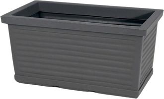 Monacis Maceta Decorativa Cl&aacute;sica Tradicional De 40x22 Cm (alto) En Pol&iacute;mero Resistente Color Antracita Para Plantas De Jard&iacute;n Y Terraza - Fabricada En Italia