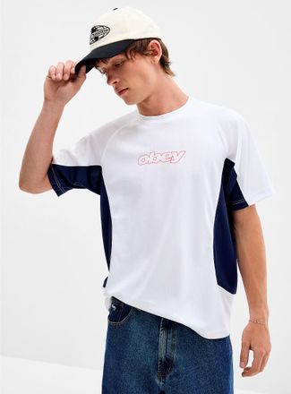 Obey Mens Raglan-sleeve sport T-shirt