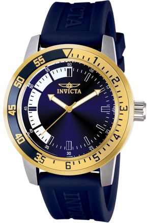 Invicta Specialty 12847 Heren Horloge - Quartz Uurwerk - Roestvrij Staal met blauwe Wijzerplaat - 45mm