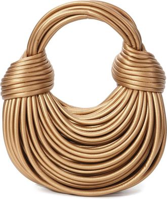 Tiffany & Fred Smooth Metallic Leather Top-Handle Bag